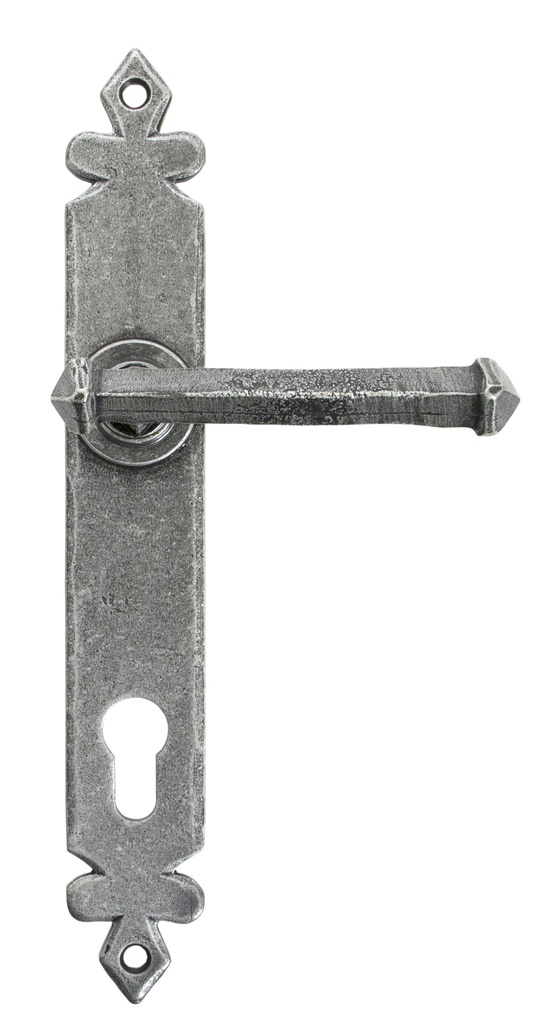 Pewter Tudor Lever Espag. Lock Set - 33766