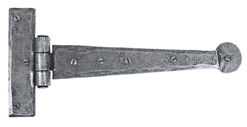 Pewter 9" Penny End T Hinge (pair) - 33789