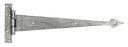 Pewter 15" Arrow Head T Hinge (pair) - 33791