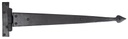 Black 18" Arrow Head T Hinge (pair) - 33974