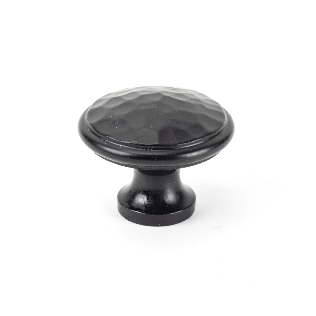 Black Hammered Cabinet Knob - Large - 33993