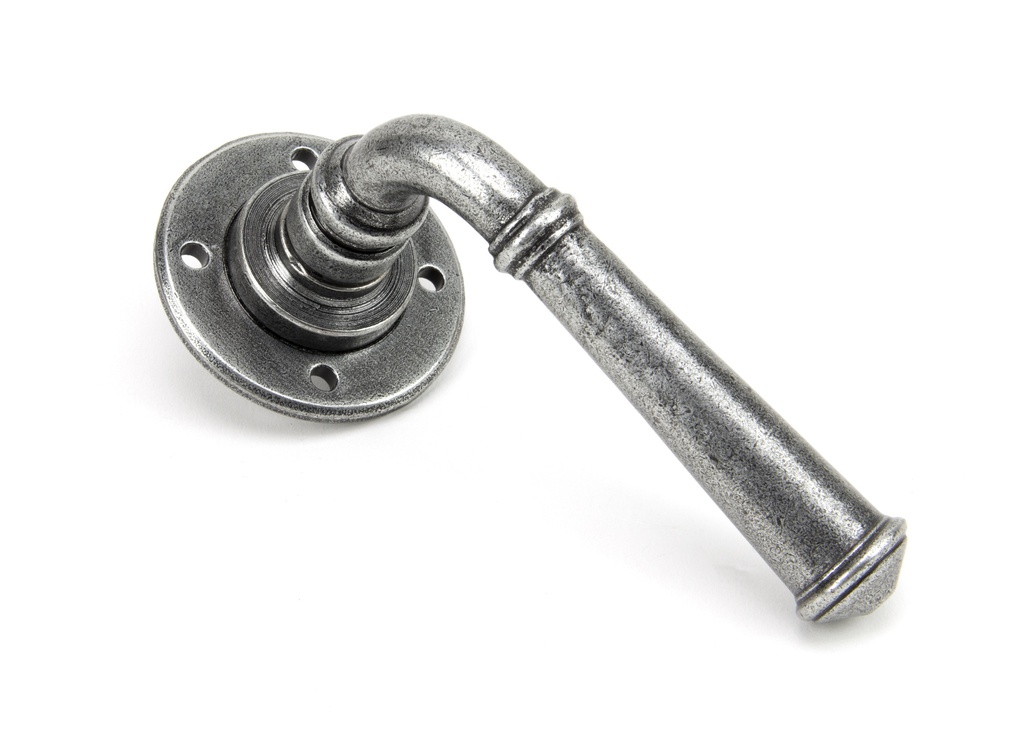 Pewter Regency Lever on Rose Set - 45120