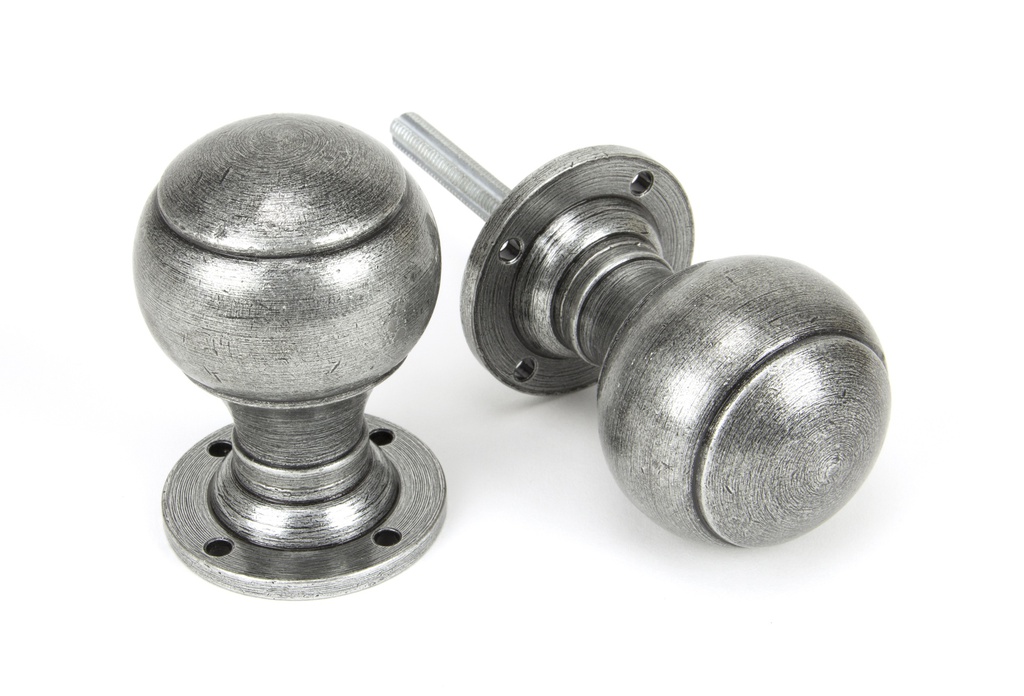 Pewter Regency Mortice/Rim Knob Set - 45156