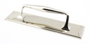 Polished Nickel 300mm Art Deco Pull Handle on Backplate - 45381