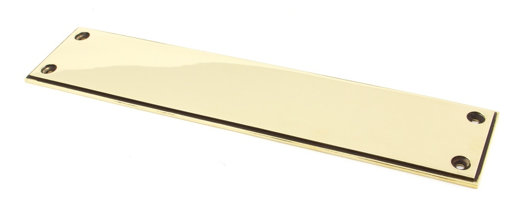 Aged Brass 300mm Art Deco Fingerplate - 45389