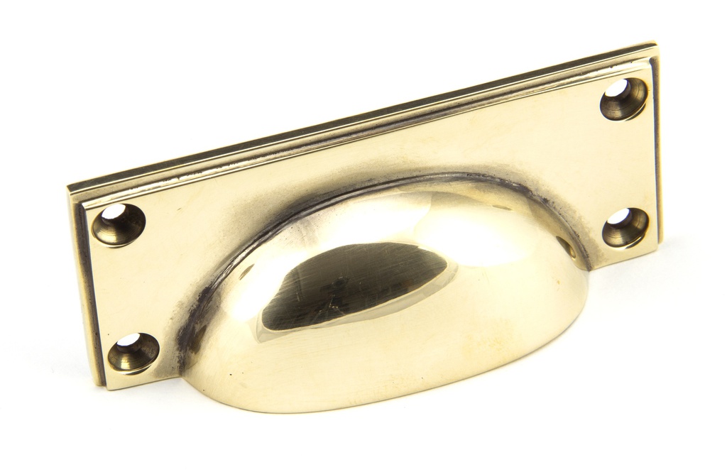 Aged Brass Art Deco Drawer Pull - 45400