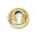 Aged Brass Round Euro Escutcheon (Plain) - 45707