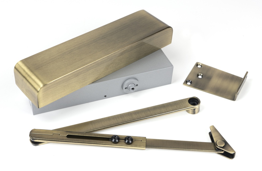 Aged Brass Size 2-5 Door Closer &amp; Cover - 50107