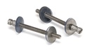 Satin SS (304) 100mm Back to Back Fixings for T Bar (2) - 50269
