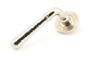 Polished Nickel Hammered Newbury Lever on Rose Set (Beehive) - 46079