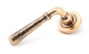 Polished Bronze Hammered Newbury Lever on Rose Set (Plain) - 46085