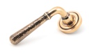 Polished Bronze Hammered Newbury Lever on Rose Set (Art Deco) - 46086