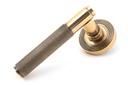 Polished Bronze Brompton Lever on Rose Set (Beehive) - 46103