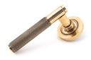 Polished Bronze Brompton Lever on Rose Set (Plain) - Unsprung - 50103