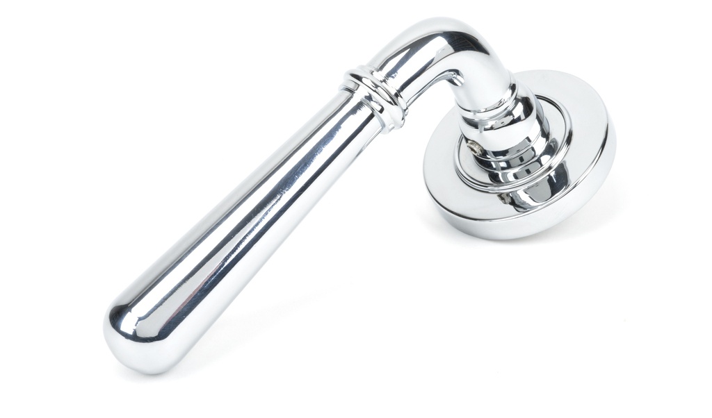 Polished Chrome Newbury Lever on Rose Set (Plain) - Unsprung - 50021