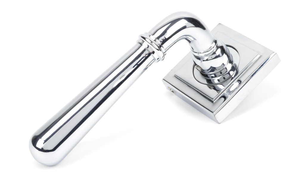 Polished Chrome Newbury Lever on Rose Set (Square) - Unsprung - 50024