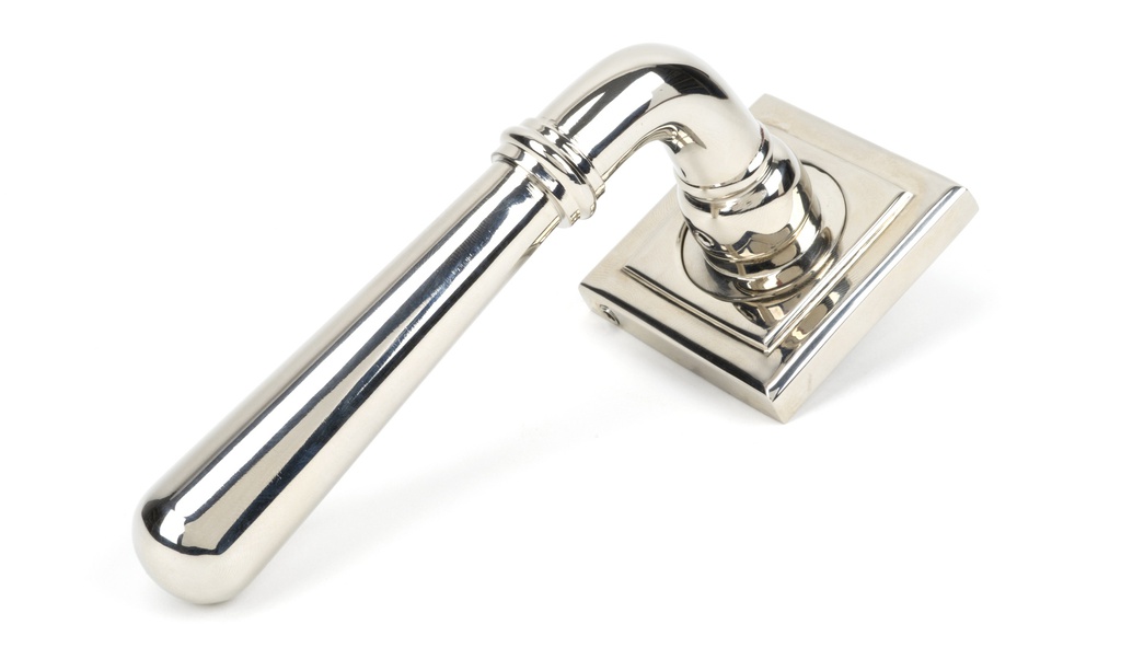 Polished Nickel Newbury Lever on Rose Set (Square) - Unsprung - 50028