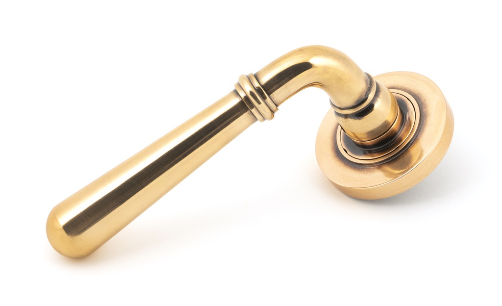 Polished Bronze Newbury Lever on Rose Set (Plain) - 46065