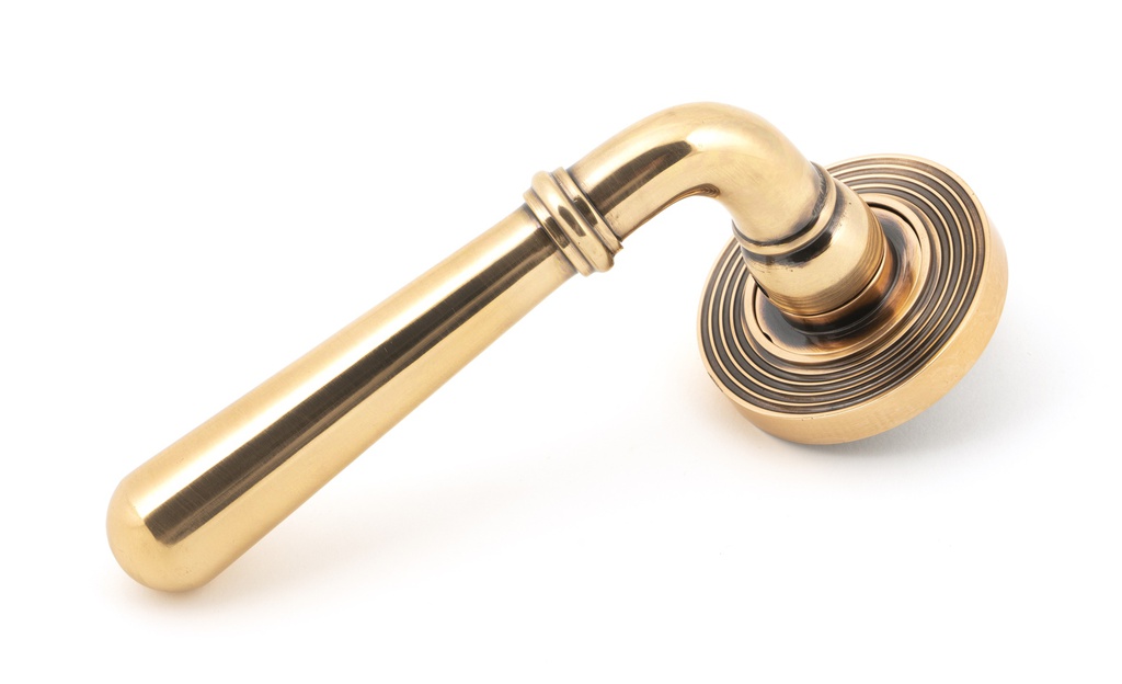 Polished Bronze Newbury Lever on Rose Set (Beehive) - 46067