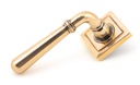 Polished Bronze Newbury Lever on Rose Set (Square) - Unsprung - 50036