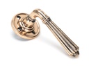 Polished Bronze Hinton Lever on Rose Set - Unsprung - 50085