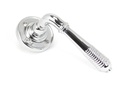 Polished Chrome Reeded Lever on Rose Set - Unsprung - 50088