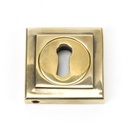 Aged Brass Round Escutcheon (Square) - 45686