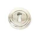 Polished Nickel Round Escutcheon (Art Deco) - 45692