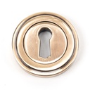 Polished Bronze Round Escutcheon (Art Deco) - 46118