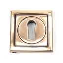 Polished Bronze Round Escutcheon (Square) - 46120