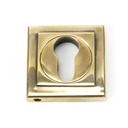 Aged Brass Round Euro Escutcheon (Square) - 45710