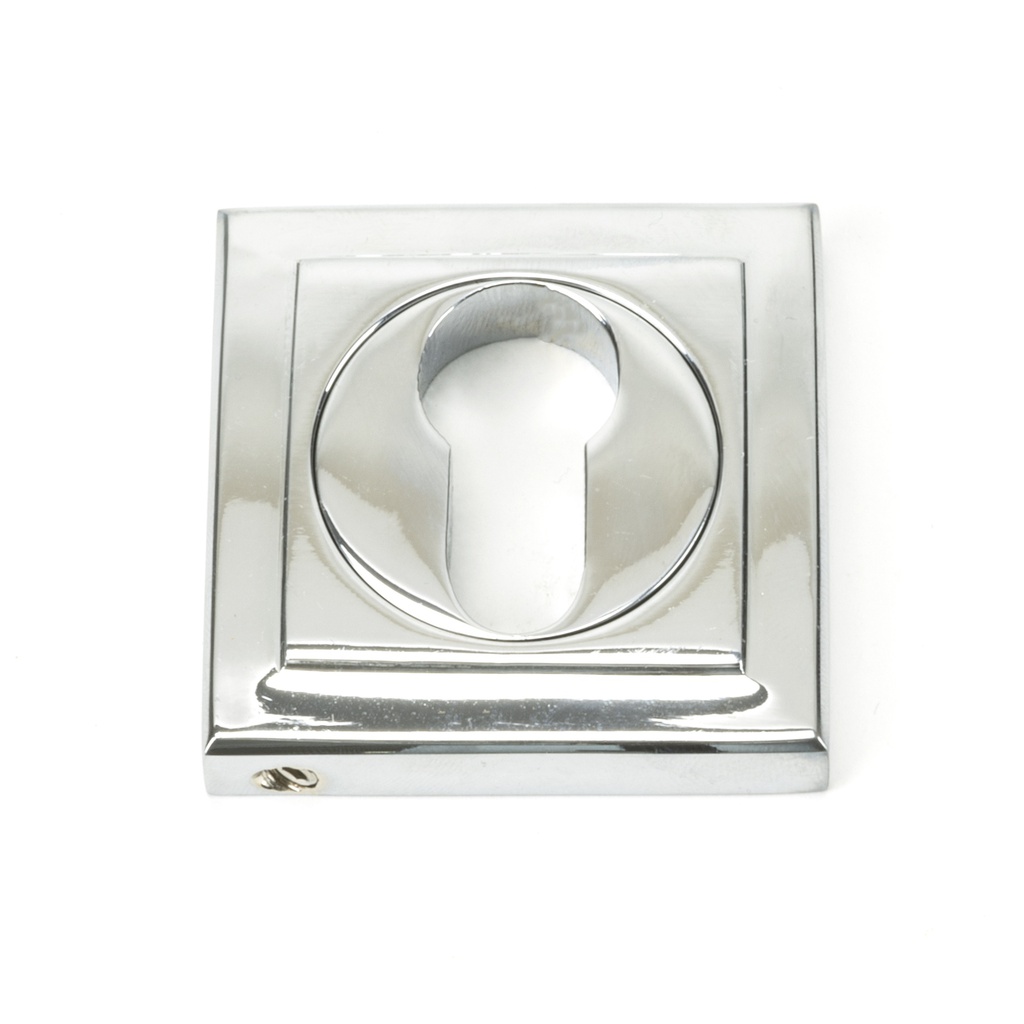 Polished Chrome Round Euro Escutcheon (Square) - 45714