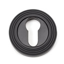 Aged Bronze Round Euro Escutcheon (Beehive) - 46123