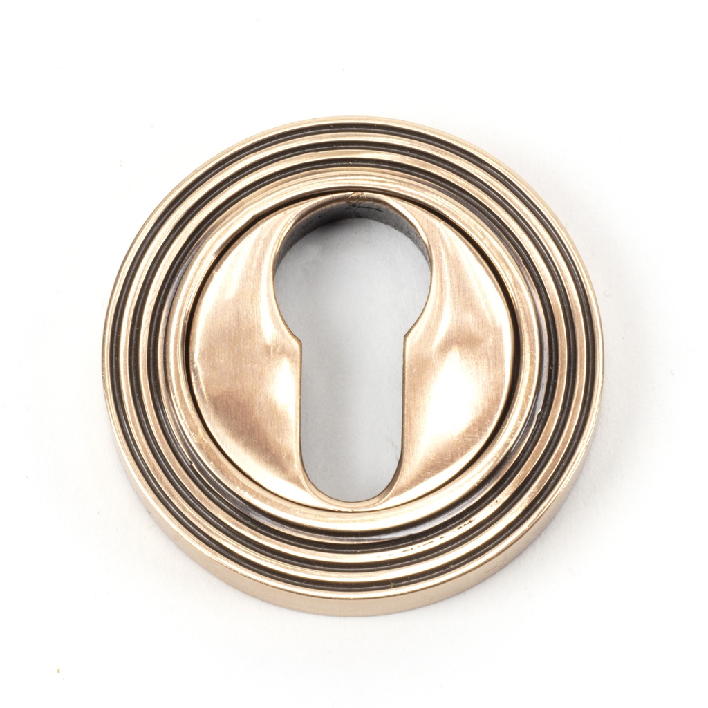 Polished Bronze Round Euro Escutcheon (Beehive) - 46127