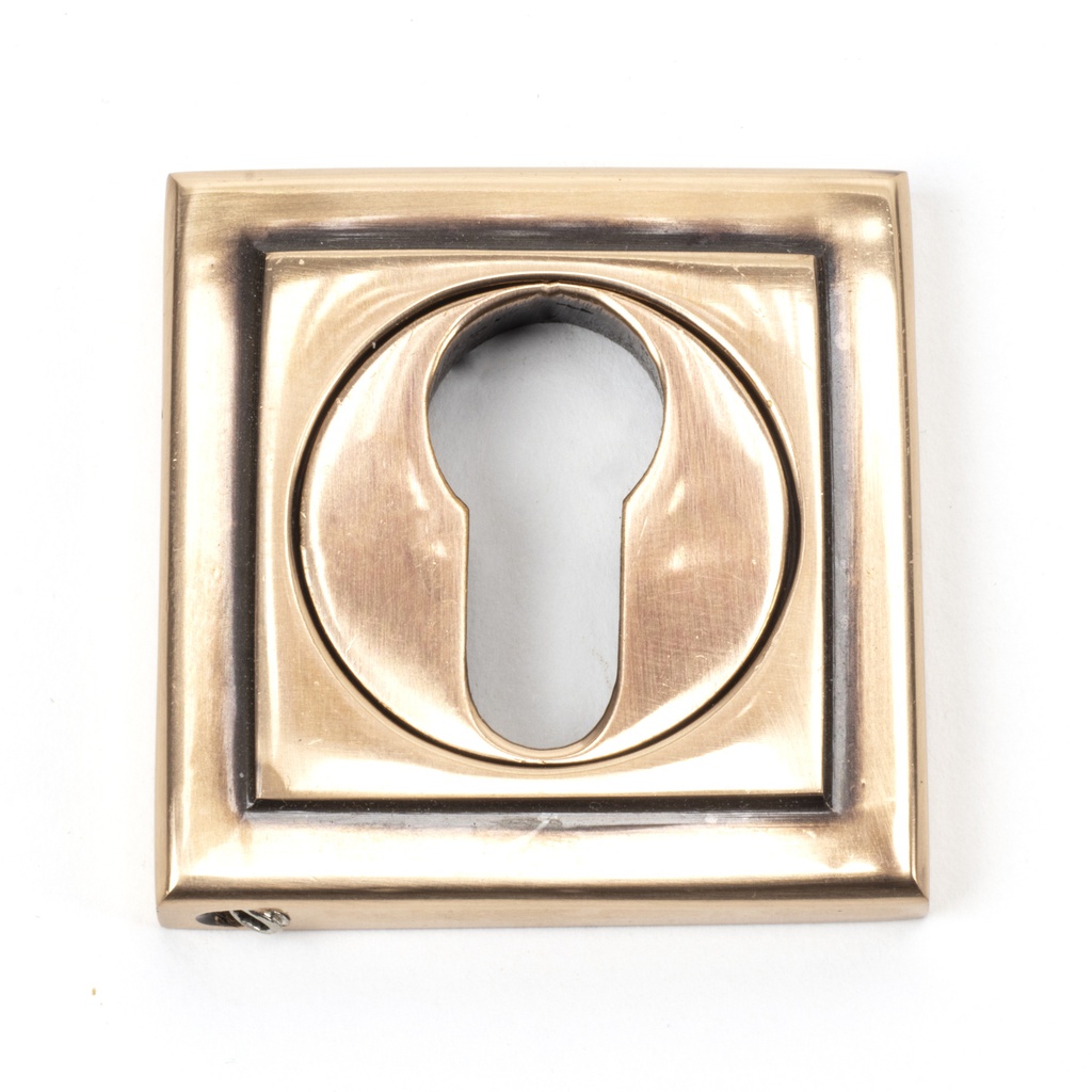 Polished Bronze Round Euro Escutcheon (Square) - 46128