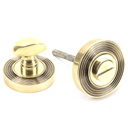 Aged Brass Round Thumbturn Set (Beehive) - 45733