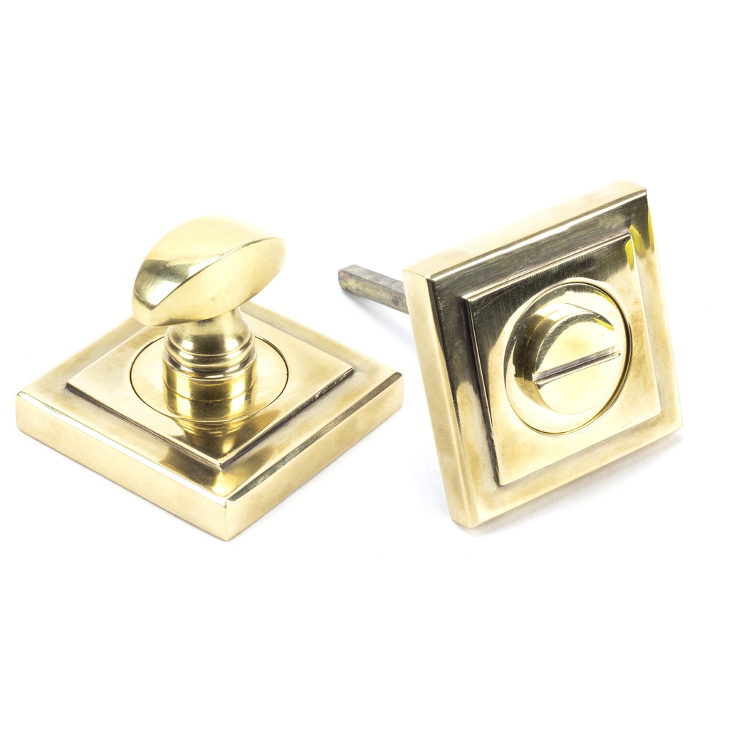 Aged Brass Round Thumbturn Set (Square) - 45734