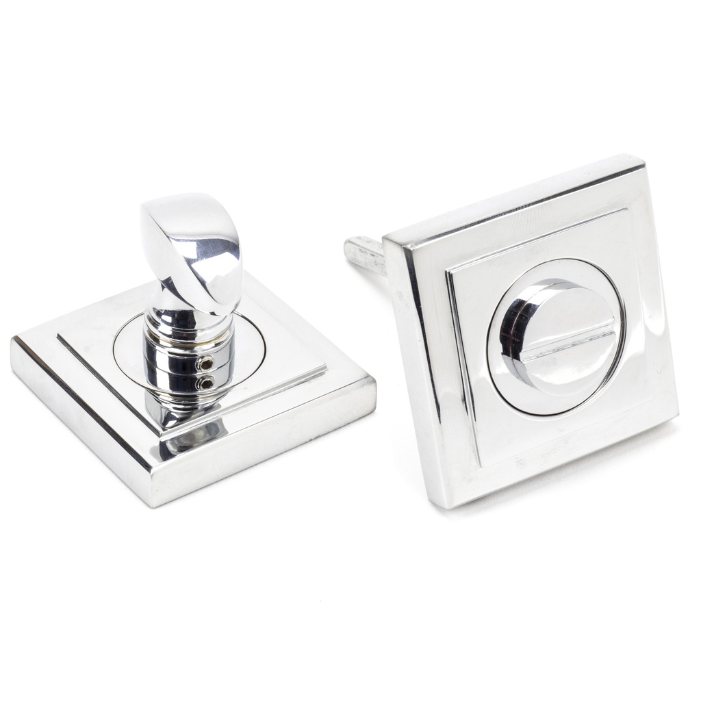 Polished Chrome Round Thumbturn Set (Square) - 45738