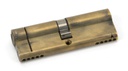 Aged Brass 45/45 5pin Euro Cylinder - 45819