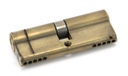 Aged Brass 40/40 5pin Euro Cylinder KA - 45831