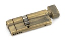 Aged Brass 35/45T 5pin Euro Cylinder/Thumbturn - 45859