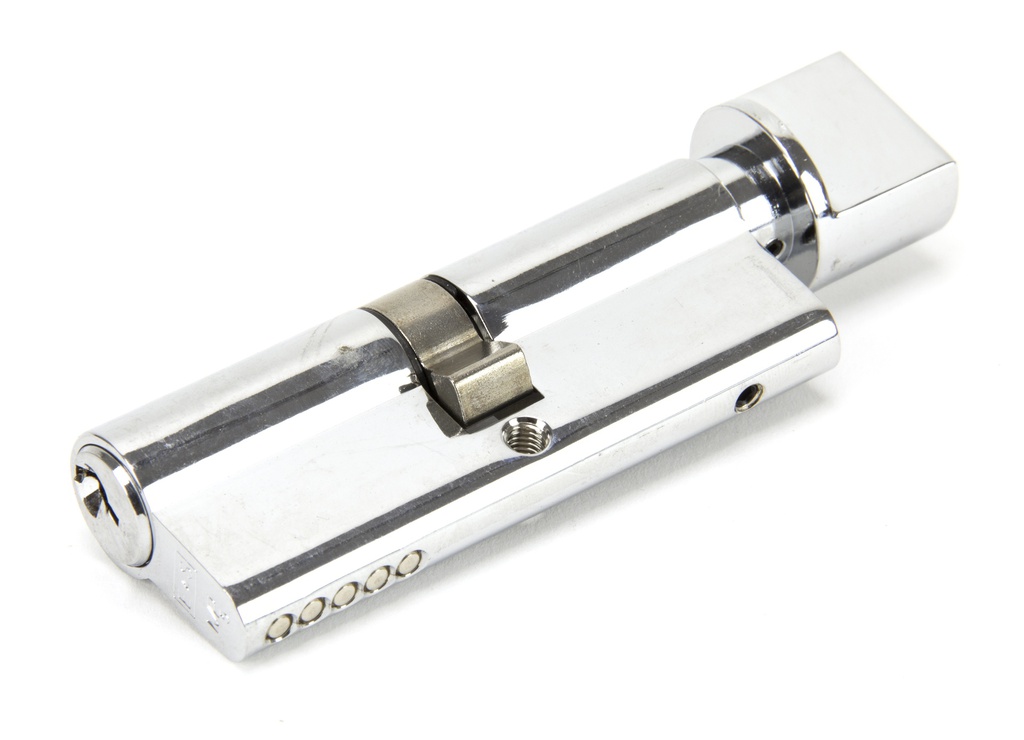 Polished Chrome 40/40 5pin Euro Cylinder/Thumbturn KA - 46276
