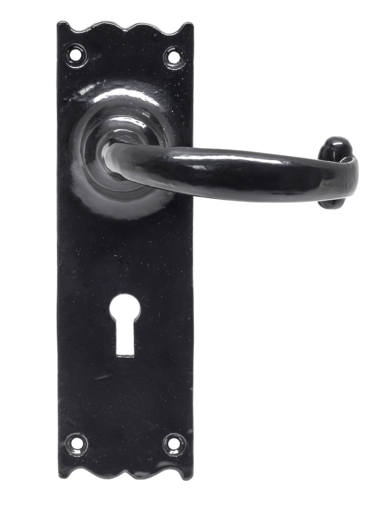 Black Cottage Lever Lock Set - 73106