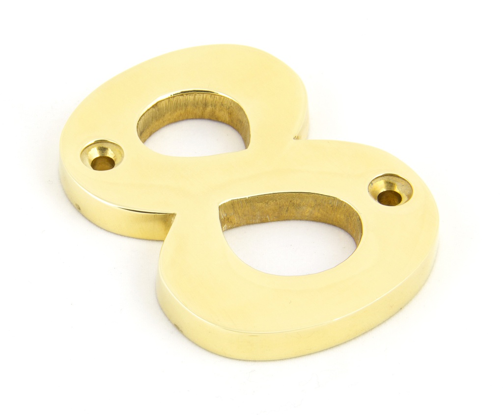 Polished Brass Numeral 8 - 83718