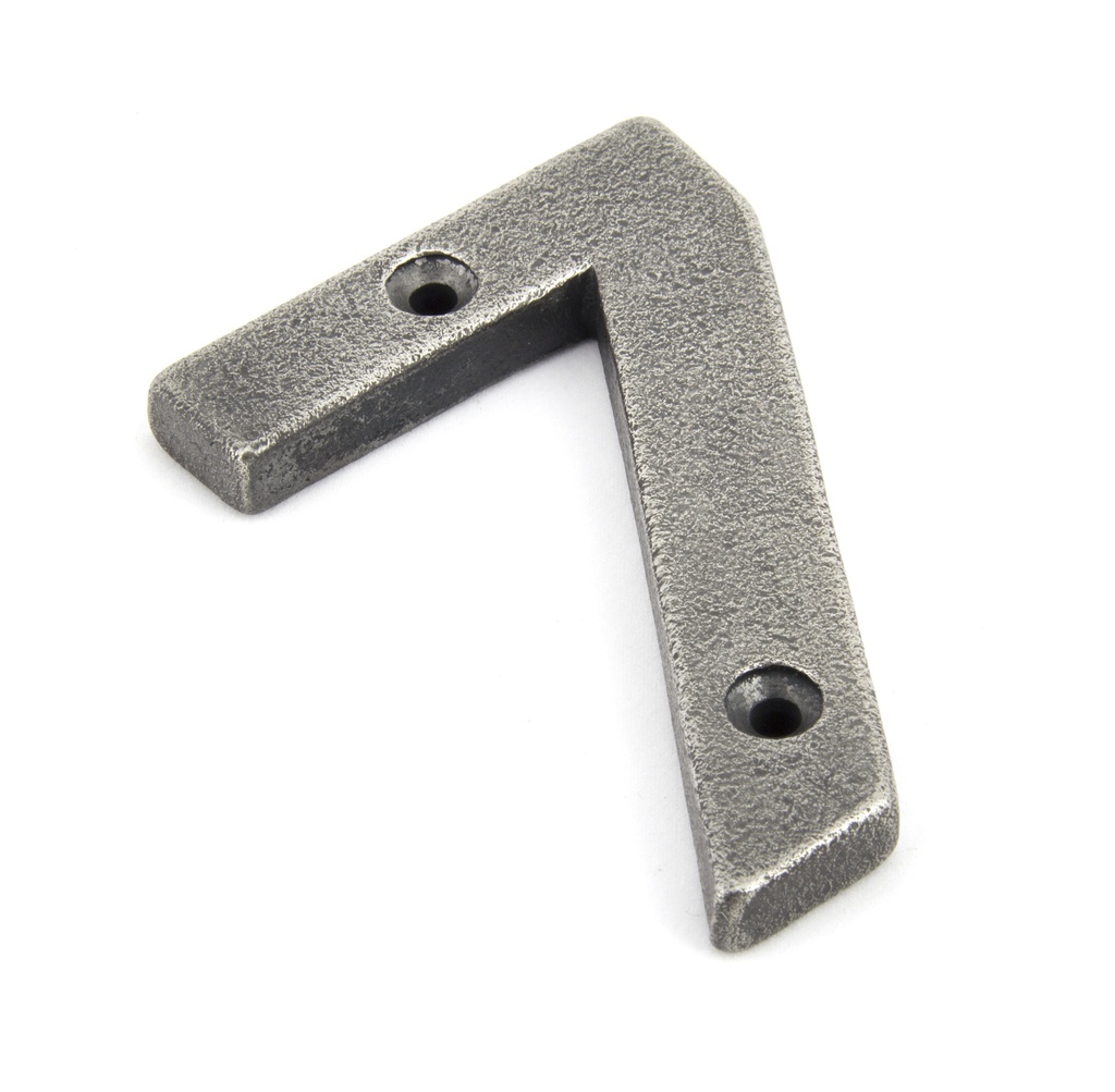 Antique Pewter Numeral 7 - 83737