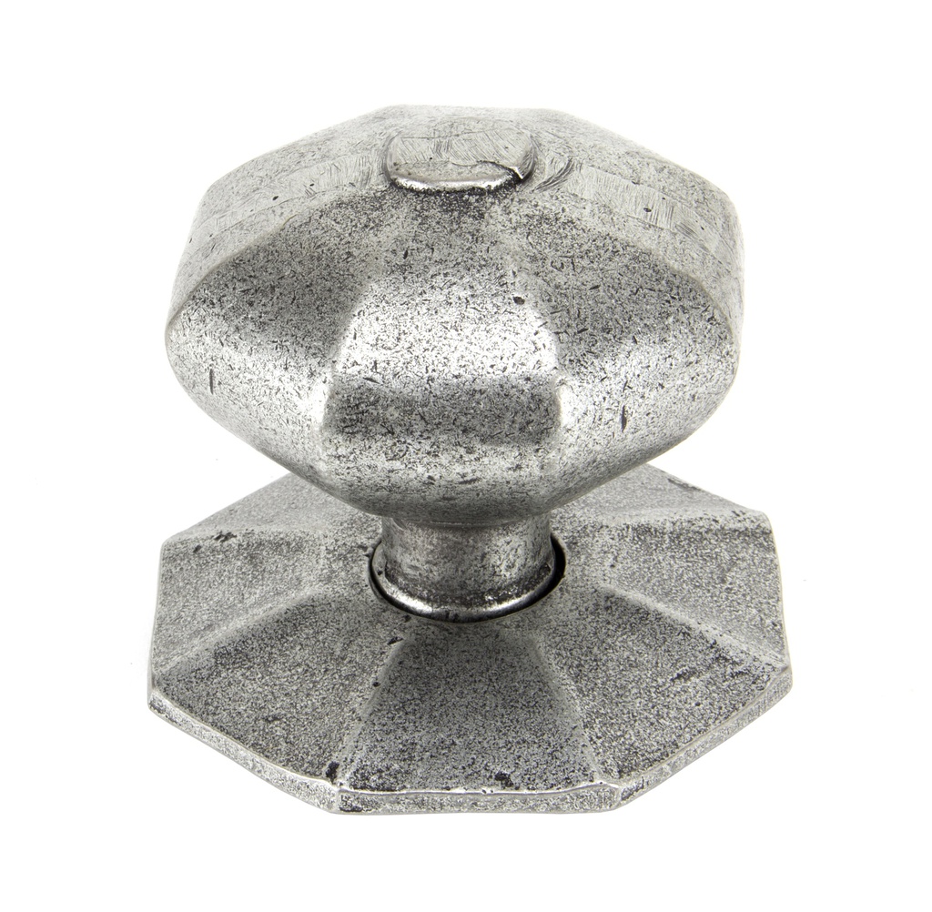 Pewter Octagonal Centre Door Knob - 83778