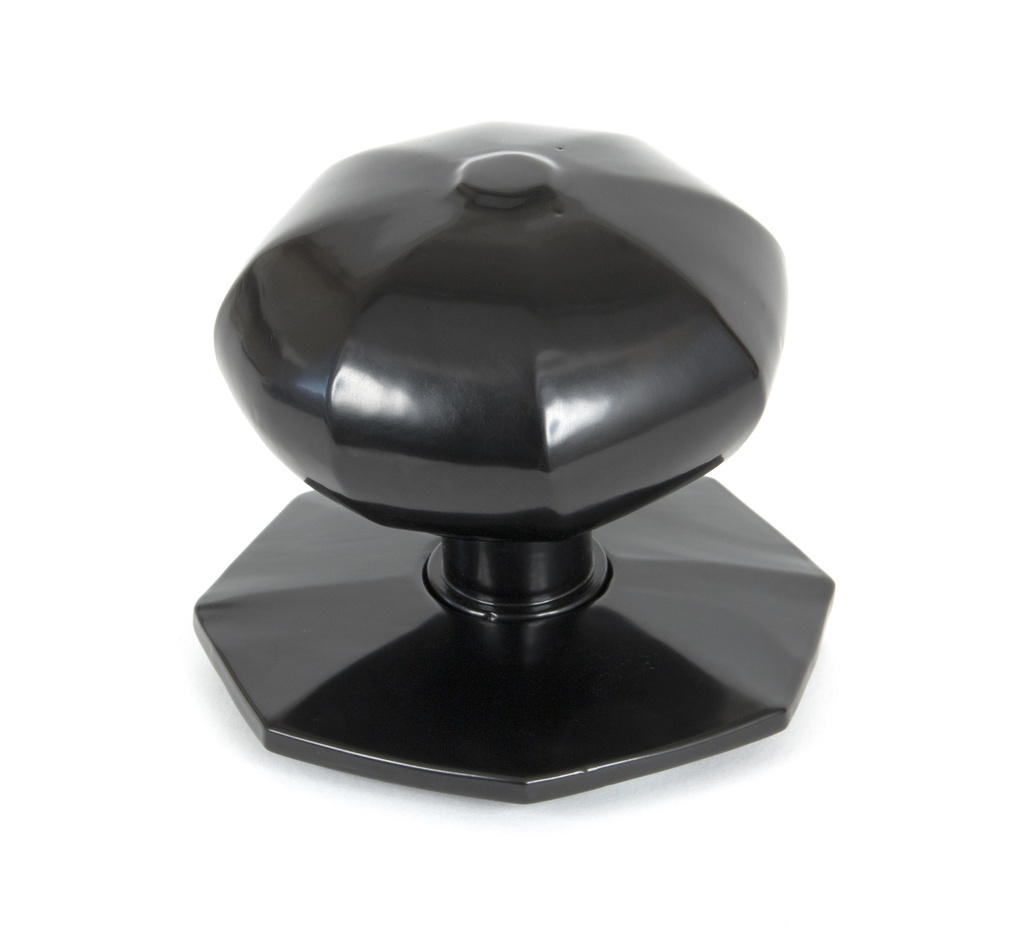 Black Octagonal Centre Door Knob - 83779