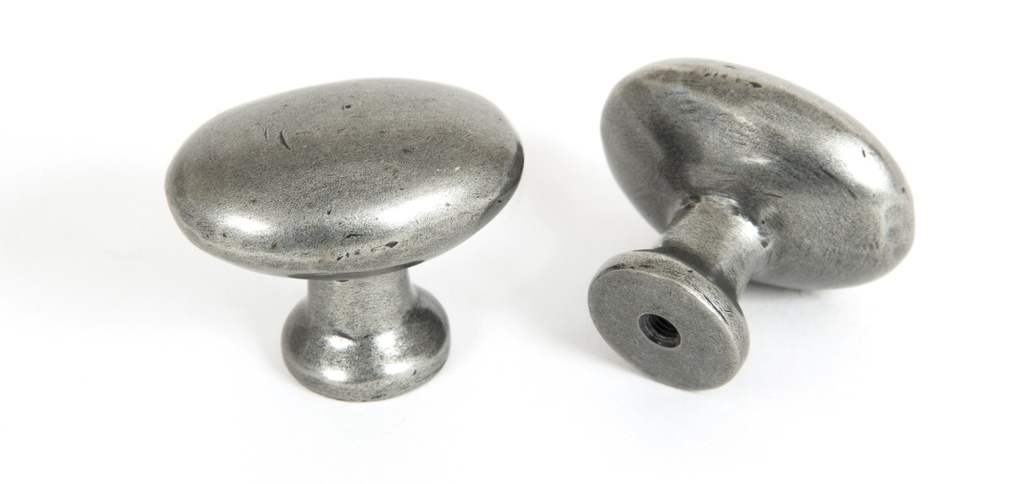 Pewter Oval Cabinet Knob - 83787