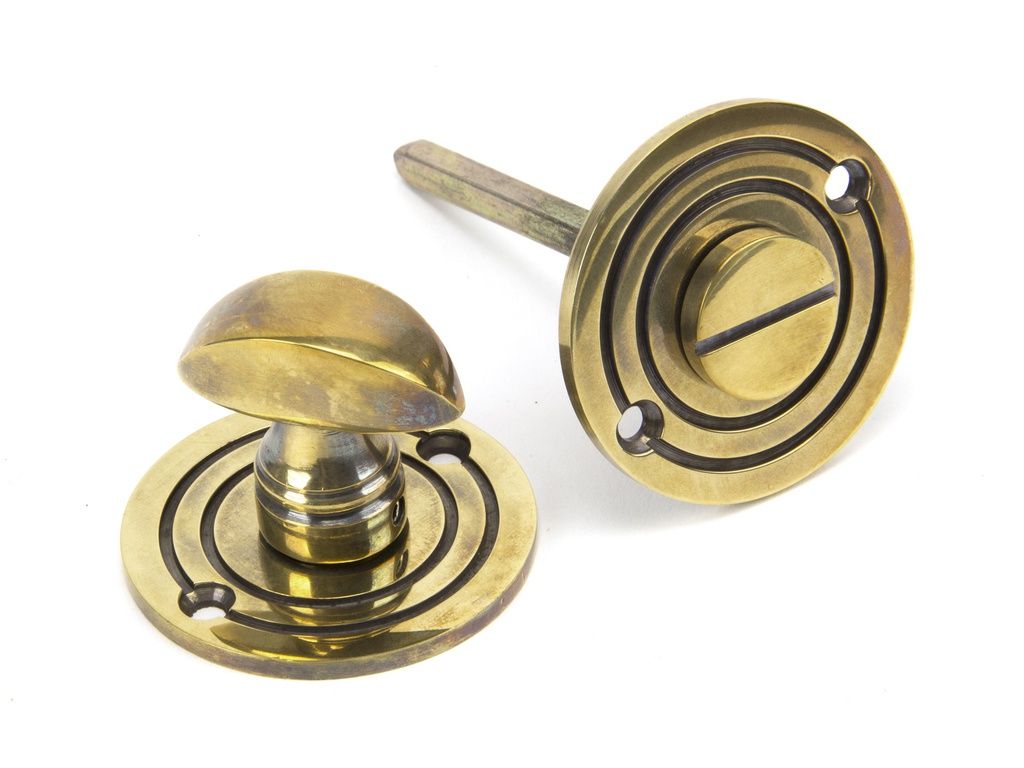 Aged Brass Round Bathroom Thumbturn - 83804