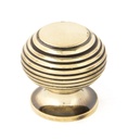 Aged Brass Beehive Cabinet Knob 30mm - 83865